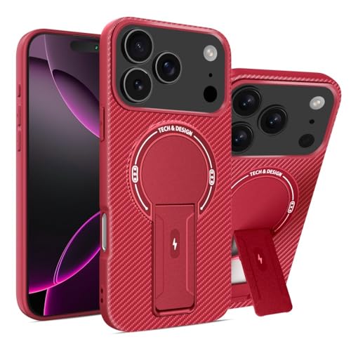 Coque iPhone 16 Pro rouge rigide : protégez votre écran et profitez du mode mains libres