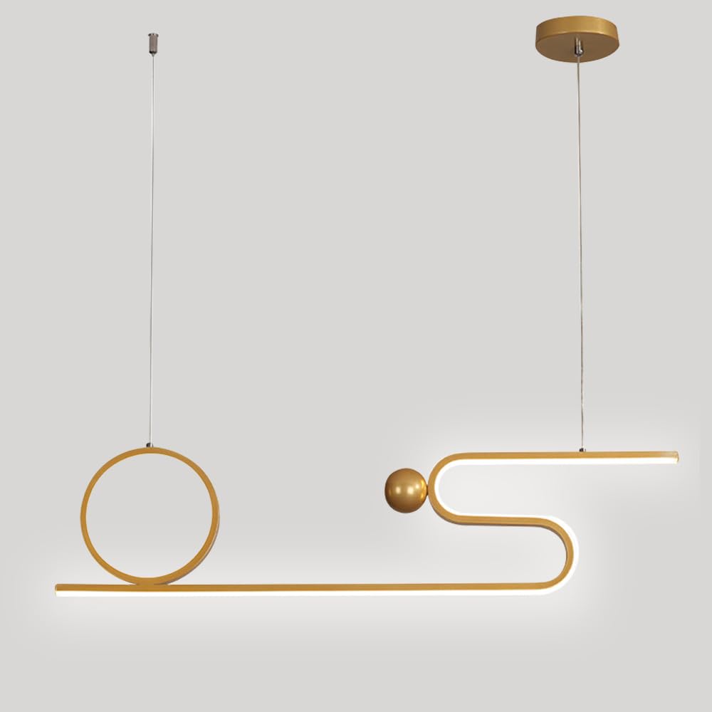 Lámpara colgante LED lineal de 20W, iluminación creativa de nube para transformar tu comedor