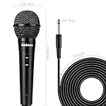 Shinco Handheld Mic, Cardioid Vocal Dynamic Microphone with 13ft Cable and ON/Off Switch, Plug-in Microphone for Karaoke Singing Machine, AMP, and Speaker - Image 5