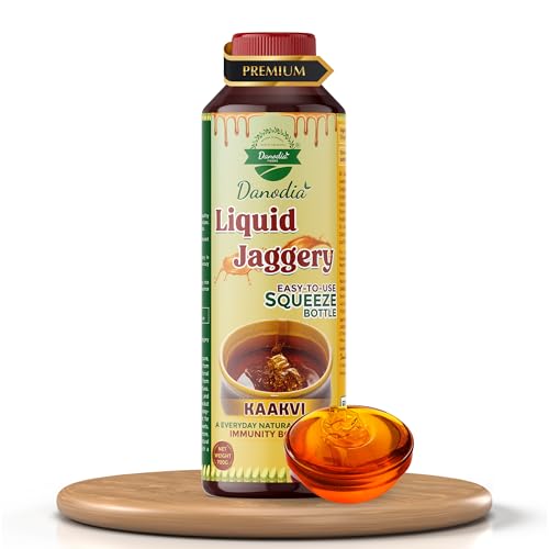 Danodia Foods Organic Liquid Jaggery Syrup, Gur Sweetener, 700g, Gur Cane