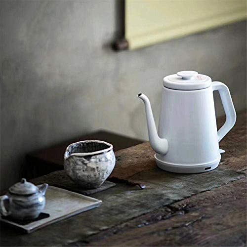 Bouilloire électrique en acier inoxydable blanche de 1L pour café