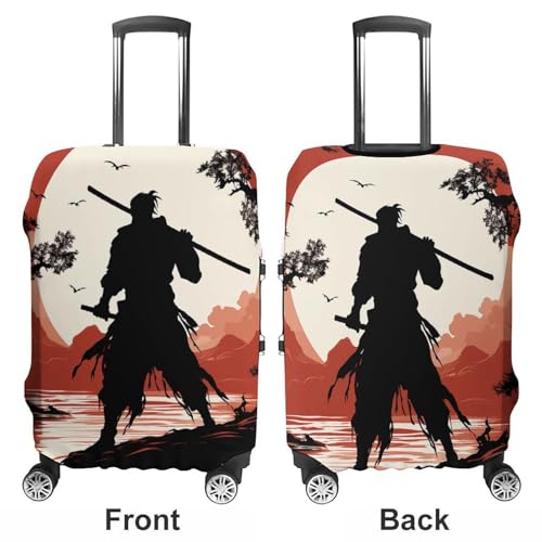 Elastic Luggage Cover Protector Samurai Washable Suitcase Sleeve Durable Travel Suitcase Case Cover with Zipper Openings Fits 19-32 Inch Luggage (XL)3