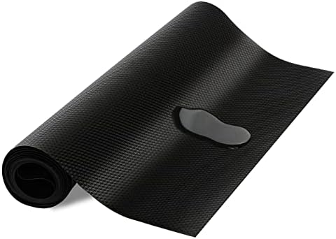 SMAYHO Black Shelf Liner, 12" x 10' Non Adhesive Cabinet Liner, Washable & Durable Drawer Liner, Non-Slip Shelf Liners for Kitchen Cabinets, Shelves, Drawers, Refrigerators