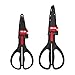 Farberware All Purpose and Utility scissors with Edgekeeper Sharpening Sheaths, Strong and Durable Multi Use Scissors, 2-Piece, Black/Red