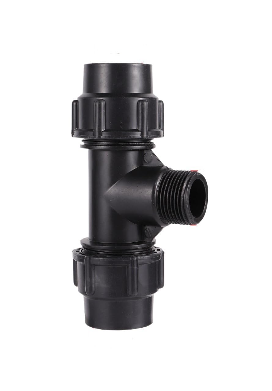 Armaturen für Bewässerungsrohre Schlauchverbinder, 25/32mmPEPipeLockingConnectorTeeFarmIrrigationSprinklerQuickPVCConnectionAccessories