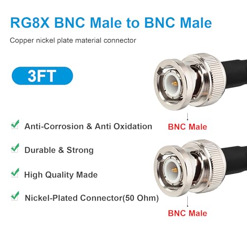 Cable BNC para antena de radio y osciloscopio en talleres de electrónica y telecomunicación 2