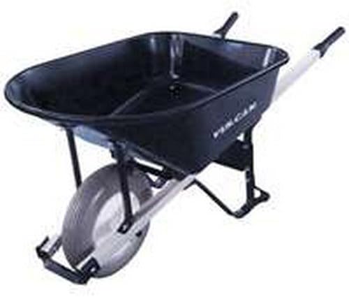 Vulcan Wb6ssf Wheelbarrow With Steel Handle, 6 Cu.ft.