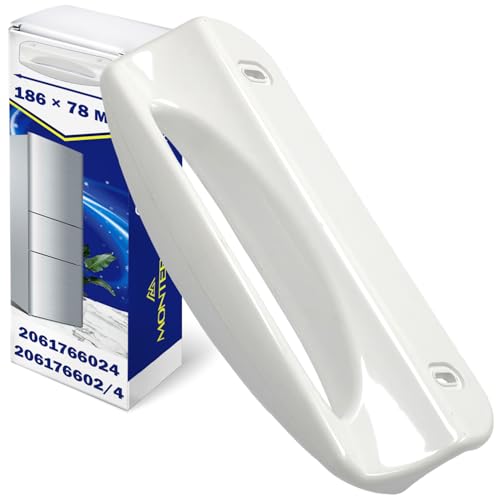 MONTERAL Poignée Réfrigérateur et Congelateur Trous de Montage 133 mm Taille 187 x 80 mm avec Code Original 2061766008 2061766024 2061766016 pour Zanussi...