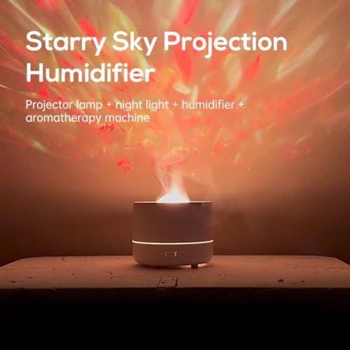 Difusor aromático eléctrico con luz nocturna proyectora de estrellas miniatura 5
