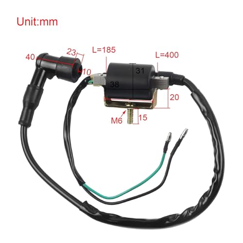 Bobina de encendido compatible con motores de 50cc, 70cc, 90cc, 110cc y 125cc 2