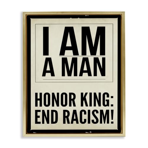 Honor King End Racism Courageous, 24 x 30 Inch Canvas in Floater Frame