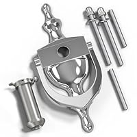 Bwintech 1 Pcs poliertem Chrom Zinklegierung Türklopfer mit Türspion, klassische viktorianische Urne Türklopfer für vordere Außentür