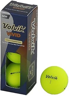 Volvik Vivid Mat Colored Golf Balls, Green, One Size