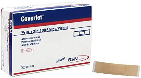 COVERLET ELASTIC CLOTH BANDAGE STRIPS 3/4" 100 per box