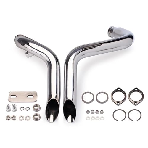 LPOXD Tubo Scarico Motocicletta per Harley per Davidson T7 per Softail per Sportster 883 1200 Accessori Modificati Ricambio(B Silver)