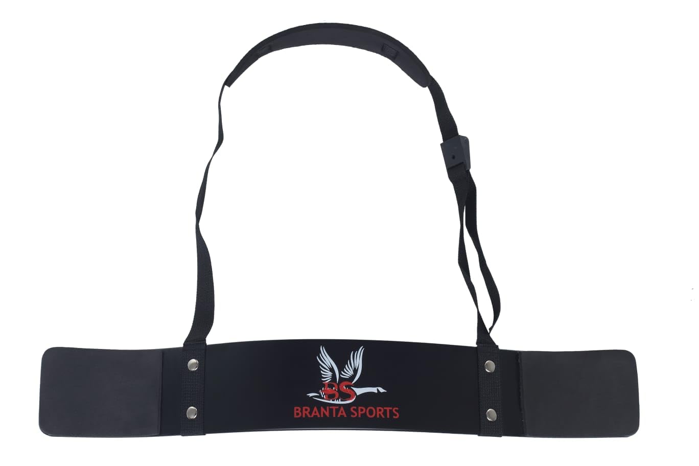 Arm Blaster - Isolatore per bicipiti e tricipiti, supporto per il fitness in alluminio, per sollevamento pesi, cinghia regolabile, cuscinetto per collo da 6 mm, design curvo, imbottitura spessa