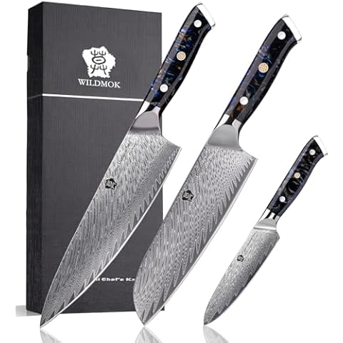 Couteaux de cuisine WILDMOK Damas 3 pièces Cover