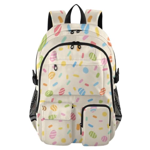 Mochilas de viaje beige para ordenador con diseño animado infantil y juvenil