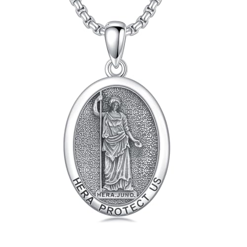 SIMONLY Mother's Day Gifts Goddess Necklace for Women 925 Sterling Silver Goddess Amulet Necklace Ancient Egypt Greek Mythology Jewelry Gifts for Her
