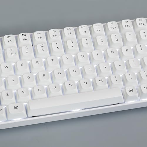 Image of Keychron K4 Pro QMK /VIA Bluetooth Wireless Mechanical Keyboard, 96% Layout Custom Programmable Gaming Keyboard with White Backlit, Hot-Swappable K Pro Banana Switch for Mac Windows Linux - White