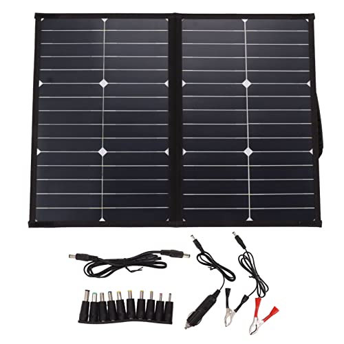 Solar Panel Folding Bag Solar Panel Protective Case Solar Panel Suitcase 18V Solar Panel Bag 42W Solar Panel for Phone Charging Energy Saving Panel Suitcase for Camping and Hiking