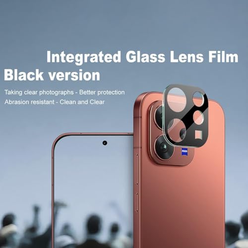 Image of Camera Lens Protector for Vivo V70 / Vivo V70 Elite (Pack of 1) - 9H Hardness Tempered Glass, Ultra HD Clear, Anti-Scratch, Bubble-Free, Case Friendly Camera Guard (Black)