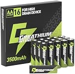 Batteries au lithium AA, 3500mAh 1.5V Double A Lithium, Batteries de dures pour caméra Blink, Non-Rechargeable paquet de 16