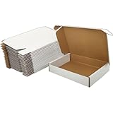 Cenoid 25 Cajas Cartón Pequeñas con Tapa Regalo 20 x 14 x 4 cm Cajas de Cartón Para Envíos embalaje (Blanco)