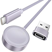 Elebase for Apple Watch Ultra Charger Cable,5W Magnetic Fast Charging Adapter with USB C Cord 4FT & USB A Adapter,Portable Type C Wireless Charger Dock for iWatch Series 11 10 9 8 7 6 5 4,SE 3 2