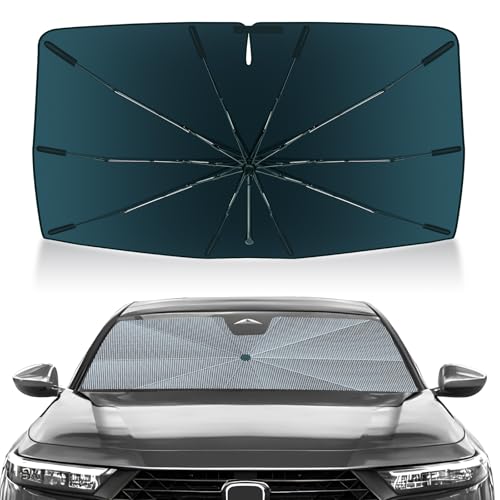 Image of Autorder Windshield Sun Shade Umbrella for 2023-2026 Honda Accord Accessories,Upgraded Ice Crystal Material,Easy Setup Umbrella Sunshade for Car Windshield,100% Sun Blocking