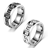 TEOZBLU 2 Anillos Antiestrés Giratorios para Mujer | Regulables y Hipoalergénicos | Anillos Fidget para Reducir Ansiedad | Accesorio Diario Relajante