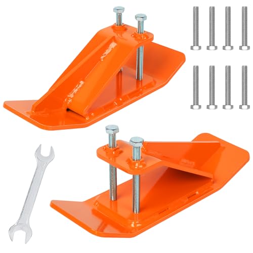 2Pcs Tractor Bucket Protector Ski Edge Protector with Lock Nuts and Bolts