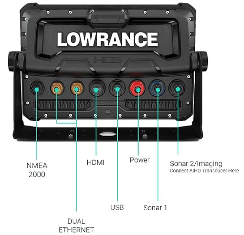Lowrance HDS PRO 12 FishFinder/ Chartplotter with Smartphone Integration, Preloaded C-MAP DISCOVER OnBoard Charts, No-Transducer, 12-inch SolarMax Display, Black, 000-16002-001 - Thumbnail 3