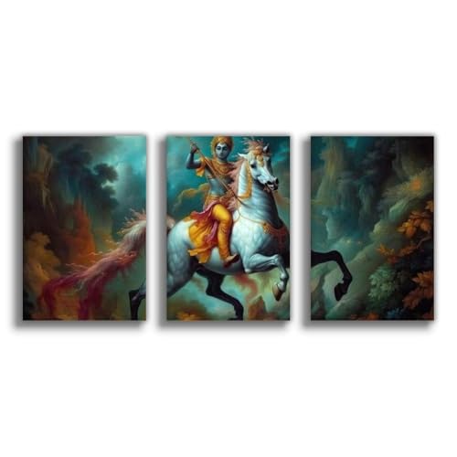 Art of Krishna Toile Spirituelle Hindoue Énergie Positive Maison