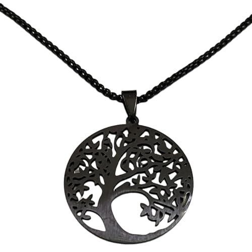 Collier de synthèse Gothique pour Hommes noir idéal pour look rock et motard