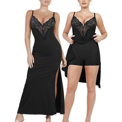 RYNDEX Bodycon Kleid Shapewear für Damen, Miederkleid Formend zum Schichten, Bodycon Shaper Kleid Muttertag Birtday Freundin, Miederkleider(S)