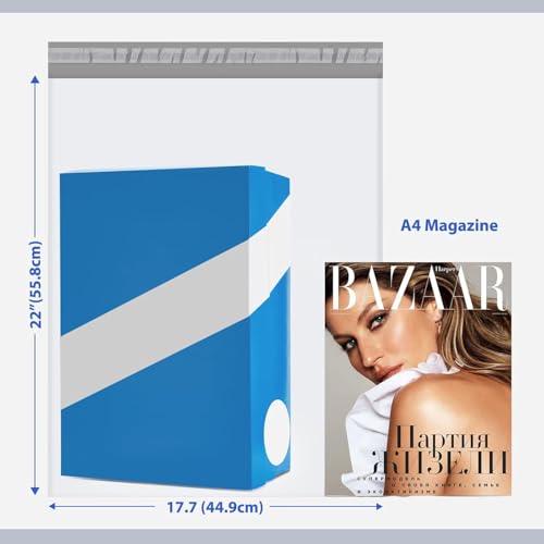 Image of Fuxury 600 Pack 17.7x22 inch White Large Poly Mailers Bulk,Waterproof Mailing Envelopes for Clothing,XL Strong Adhesive Self Seal Poly Shipping Bags for Postage Return Books Small Business