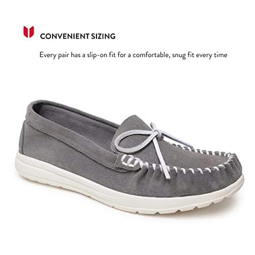 Image of Minnetonka Scout - Women's Suede Loafers Designed for Everyday Wear - Made with Soft Suede Leather, Memory Foam Insoles and Midsoles, and Rubber Outsoles