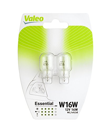 Valeo Halogen Glühlampe W16W-Essential-Blister x2 32122 Set of 2 Schwarz