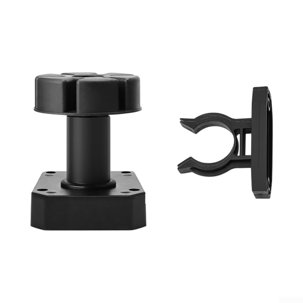 4-Pack Black PP Adjustable Cabinet Feet for Kitchen Cabinets, Bed Frames, Sofas & Coffee Tables – 105–150 mm or 120–180 mm Height Range(10.5cm-C)