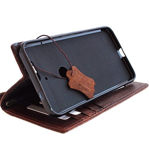 Genuine Vintage Oiled Leather Hard Case Fit Huawei Nexus 6P Book Wallet Cover Handmade Cards Slots 6 P Luxury Brown Slim Retro Daviscase #TOP3