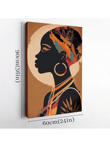 Foulards colorés femme africaine toile abstraite pour grand mur vide