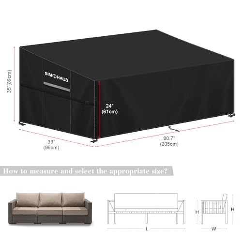 Housse pour canapé extérieur 3 places imperméable en toile Oxford - 3