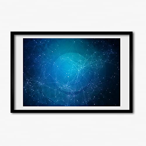 Cadre photo 60x40 cm Tulup en bois MDF tableau moderne motif Konstelacja