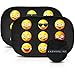 KARMANLINE Tendine parasole auto bambini - nere con emoticons, finestrino laterale, universali, senza ventose, protezione UV. Accessori neonato, regali divertenti, tende da sole. Kit 2 pezzi 51x31cm.
