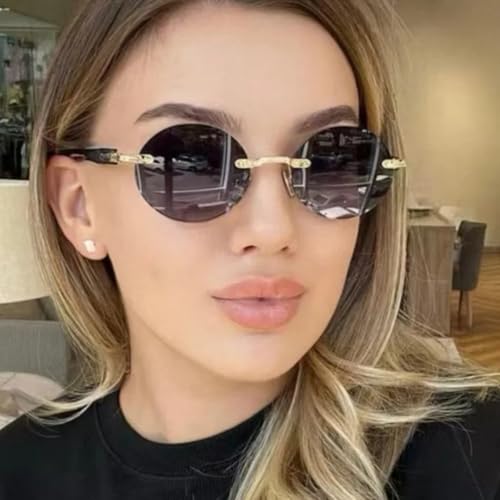 Lunettes de soleil ovales légères en métal pour éviter les marques sur le nez