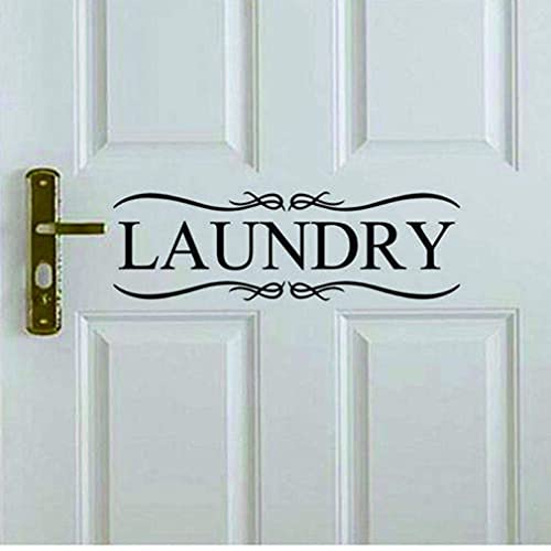 COLIBROX Laundry Room Decor - Laundry Door Decal - Laundry Wall Decals- Laundry Door Vinyl Lettering - Laundry Sign - Laundry Wall Decor