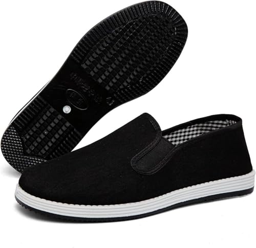 Men's Slip‑On Martial Arts Loafers, Traditional Chinese Walking Shoes, Breathable Casual Sneakers for Practice (1 42)