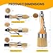 YiBaiBrush Chalk and Wax Paint Brush Furniture Set of 4, Small Round and Large Oval Brush with Natural Bristles, Perfect for Painting or Waxing Furniture, Ideal for Home Decor