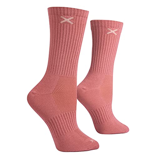 Image of Odd Sox - Basix Heather Athletic Crew Socks - Knit Cotton Cushioned Breathable Arch Support - Unisex Sizing